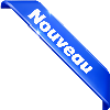 badge bleu nouveauté carte postale