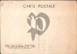 Verso carte postale ancienne inscription secours d'hiver national français