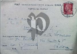 Verso carte postale ancienne poste militaire Italienne 1941