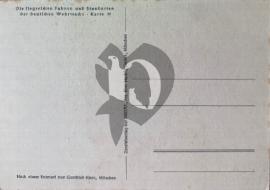 Verso carte postale ancienne carte numéro 11 de la collection Gottfried Klein drapeaux et étendarts 1942