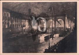 Recto carte postale ancienne représentant un tableau de Paul Hermann fête du 9 Novembre à la Feldherrnhalle à Munich 1941